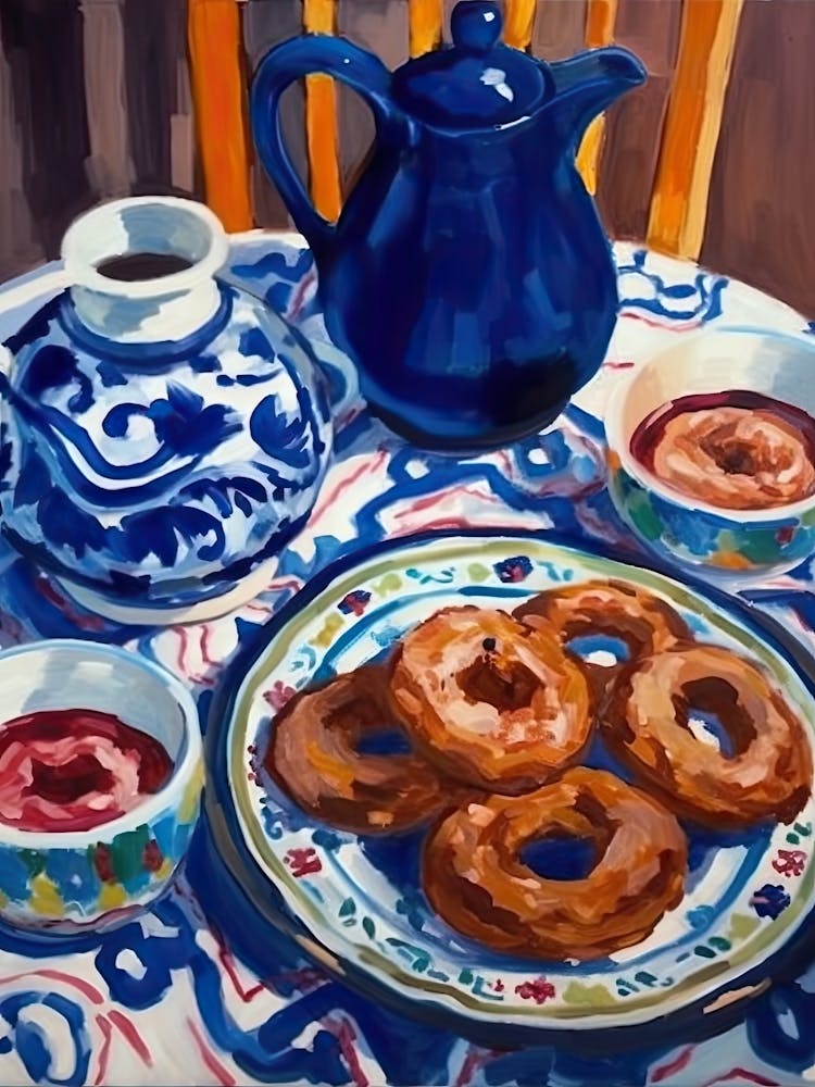 Cinnamon Sugar Donuts Painting 1