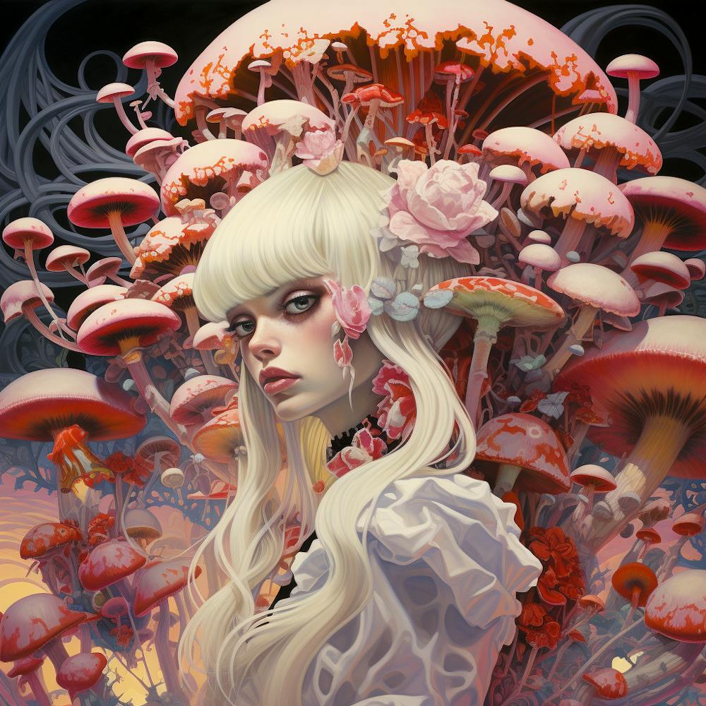 Girl With Mushrooms