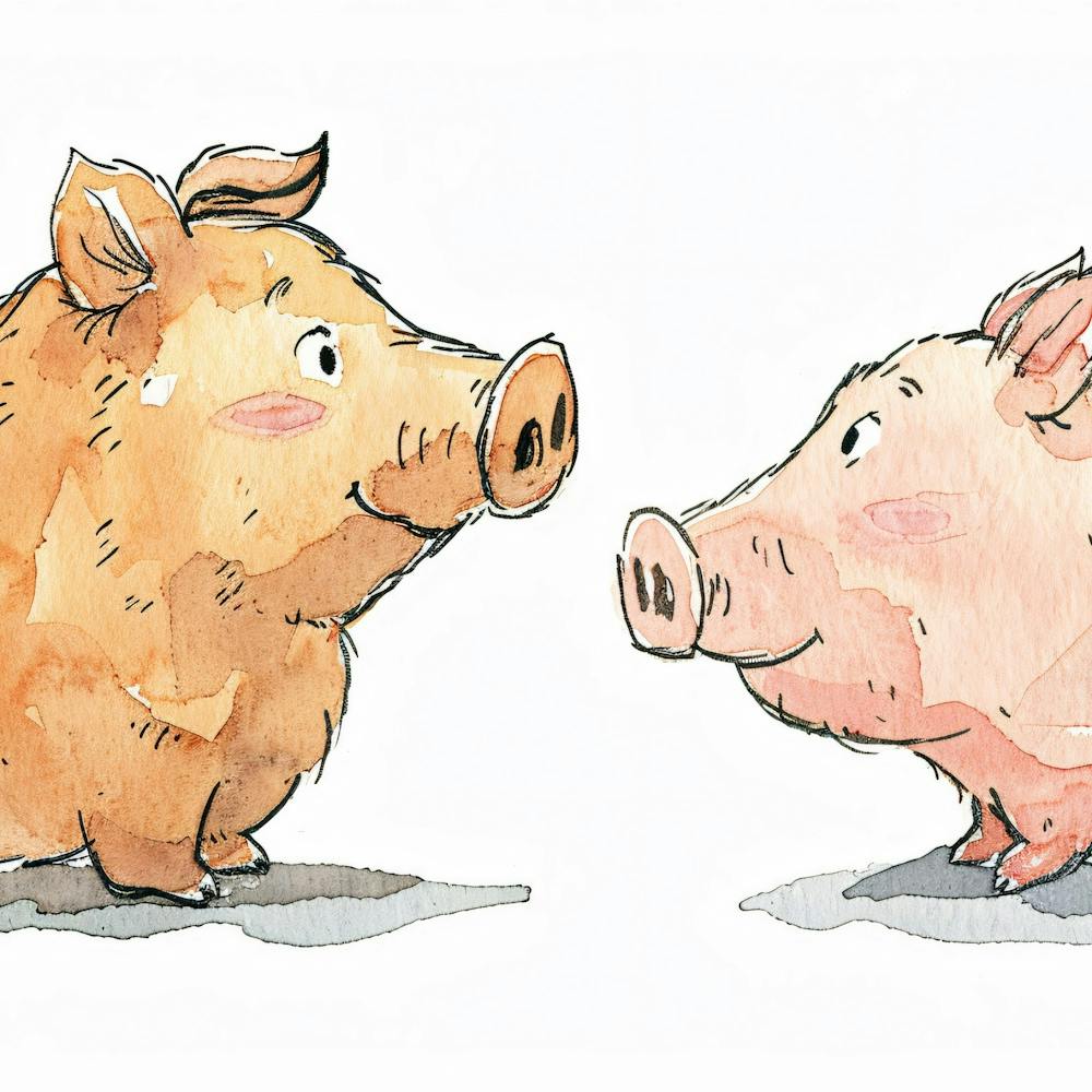 Zwei Schweine