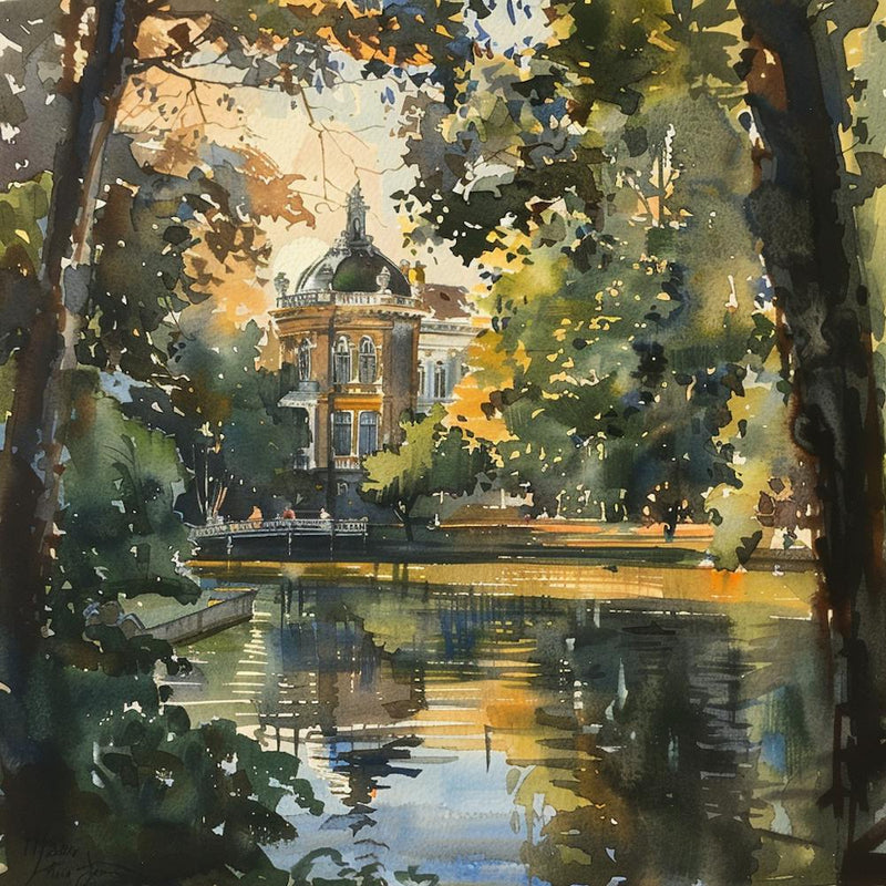 Vondelpark Amsterdam Series. Water Colour