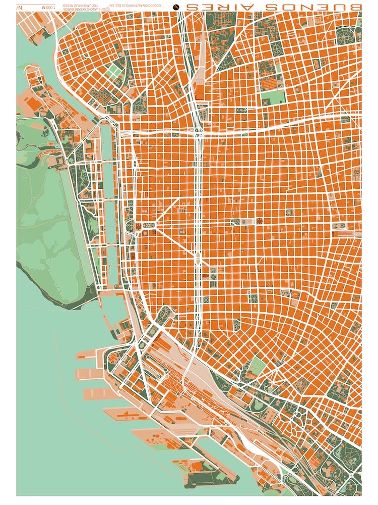 Buenos Aires Orange Map