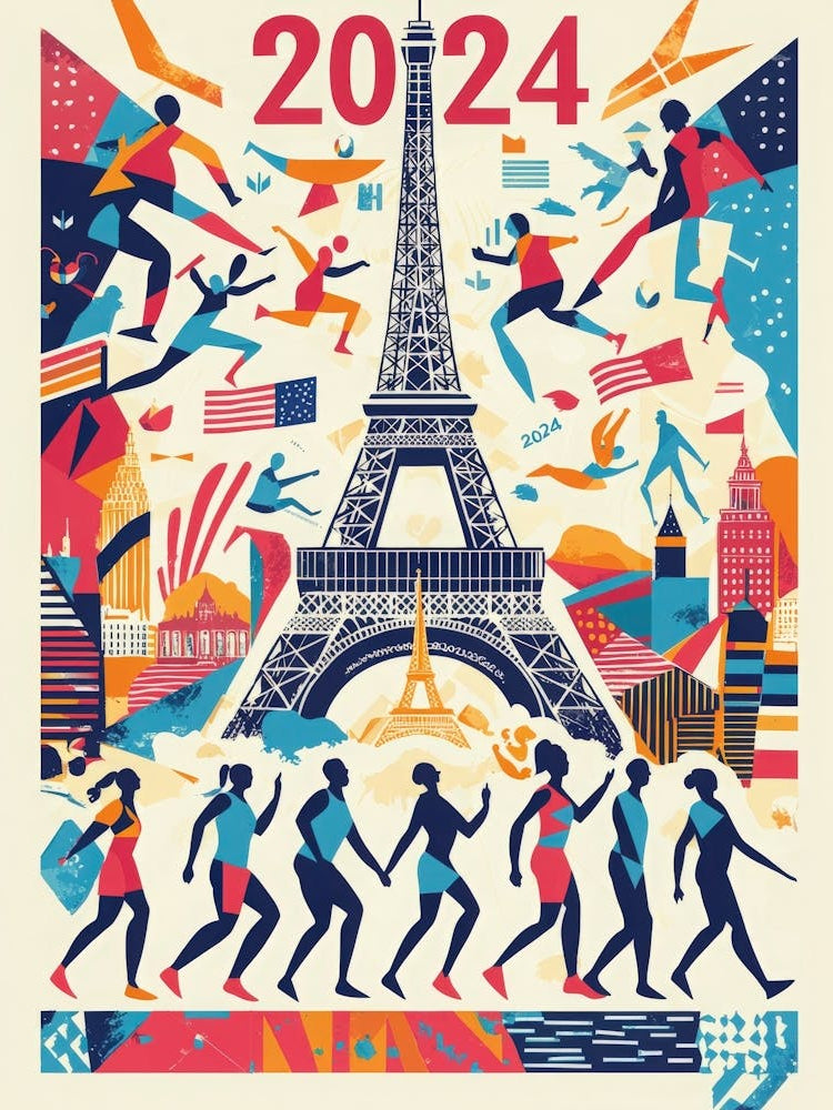 Aihrgdesign A Vibrant Poster Celebrating The 2024 Paris Summe D9716fc9 6a1e 4014 9192 F2cae962a20a 3