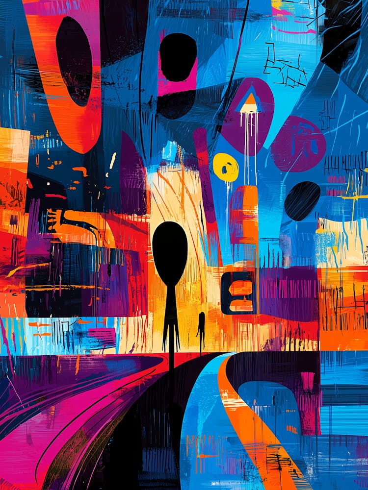 The Scream – Geometric Abstract Expressionism Poster