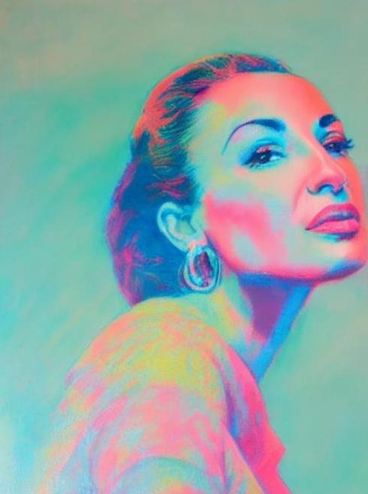 Gloria Estefan Illustration Colorée