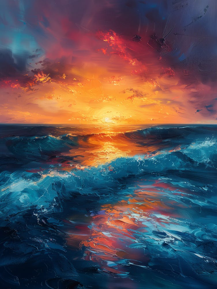 Sunset Over The Ocean 3