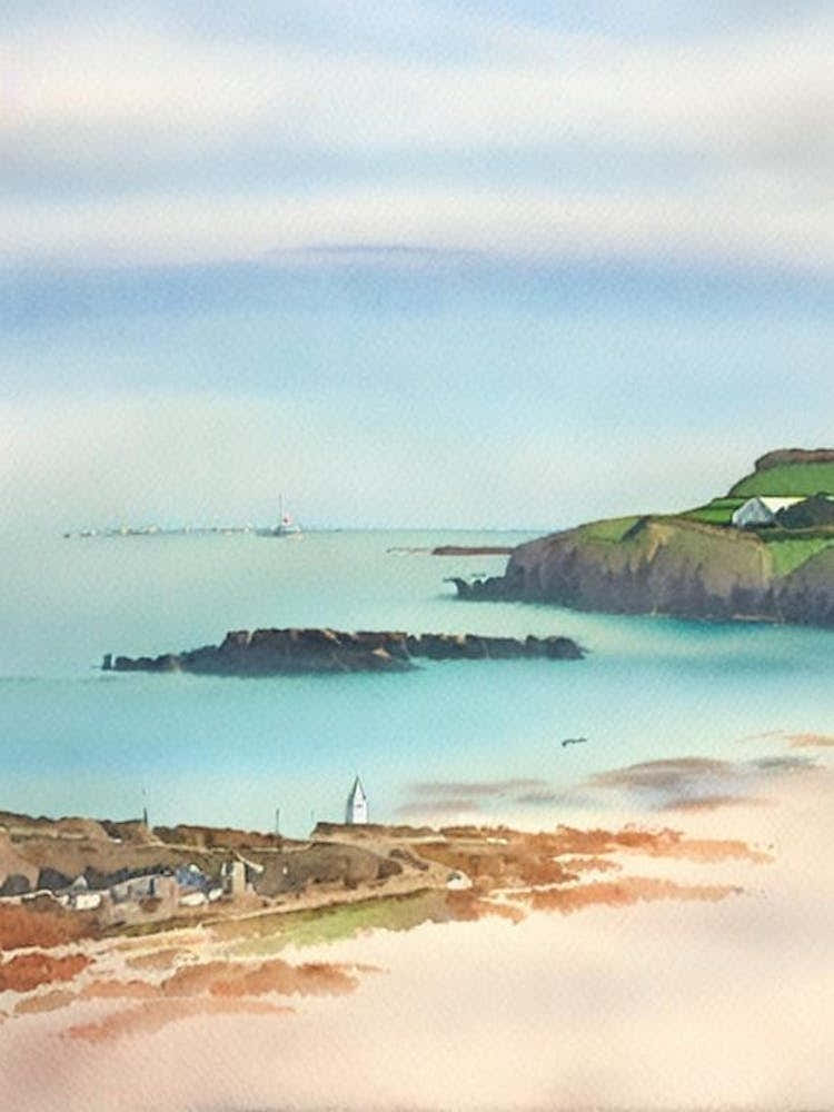 Cemaes Bay, Anglesey, Wales Watercolour