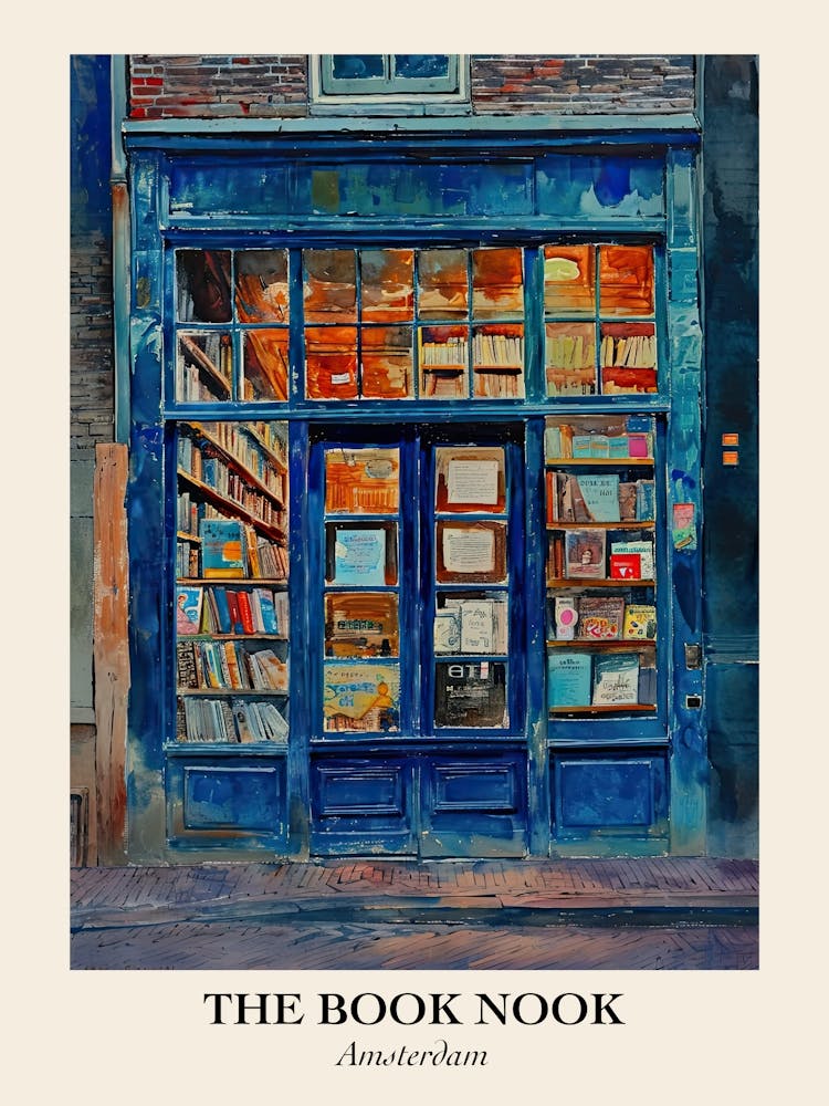 Amsterdam Book Nook Bookshop 1 Poster