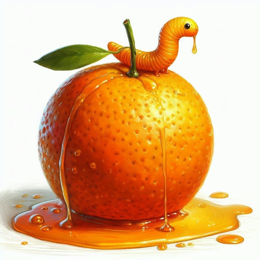 Worm On An Orange