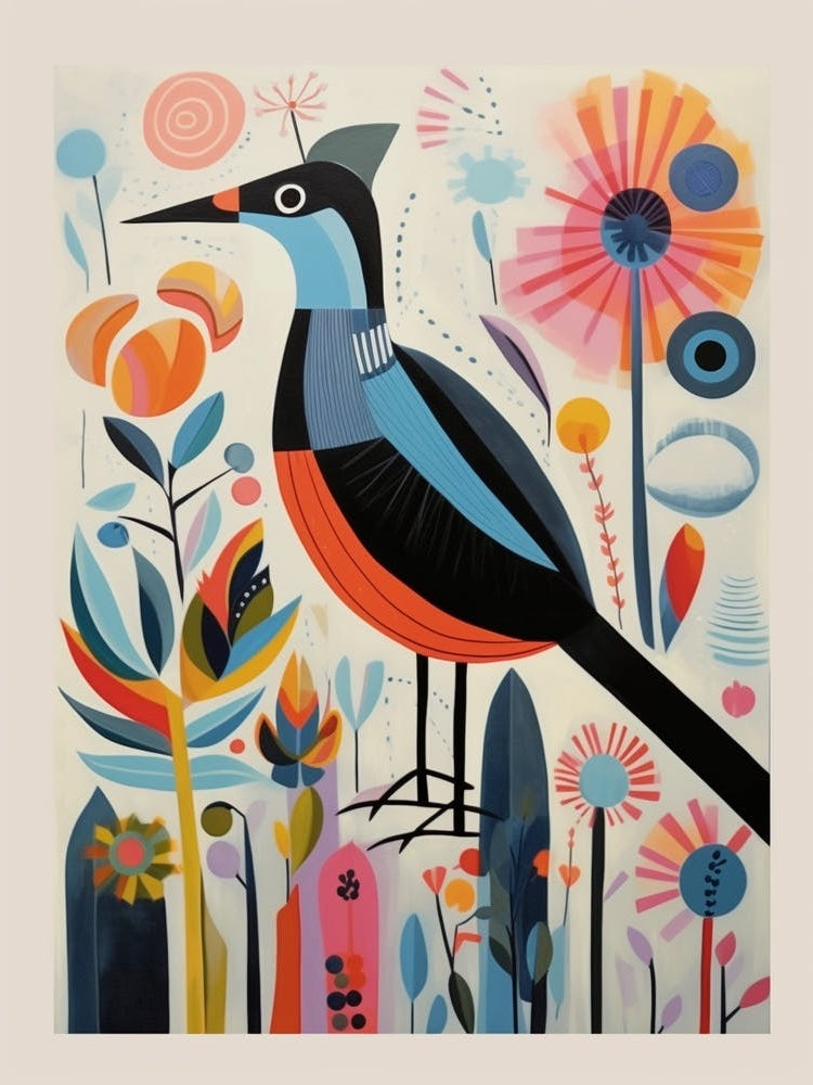 Colourful Scandi Bird Coot 2