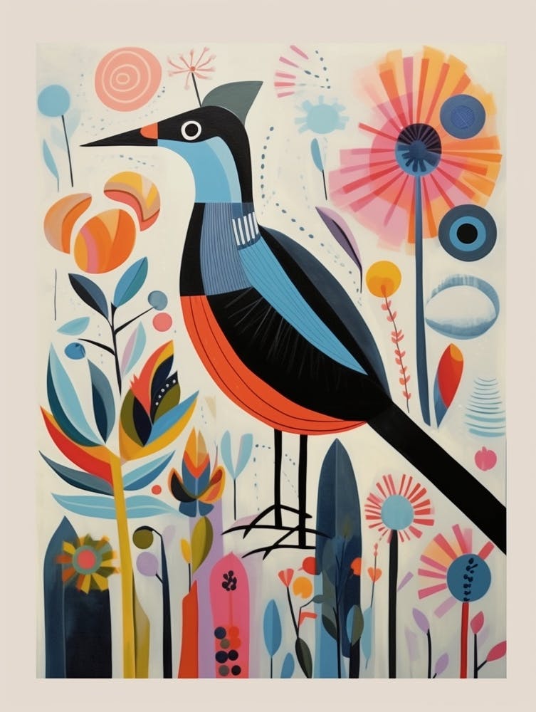 Colourful Scandi Bird Coot 2