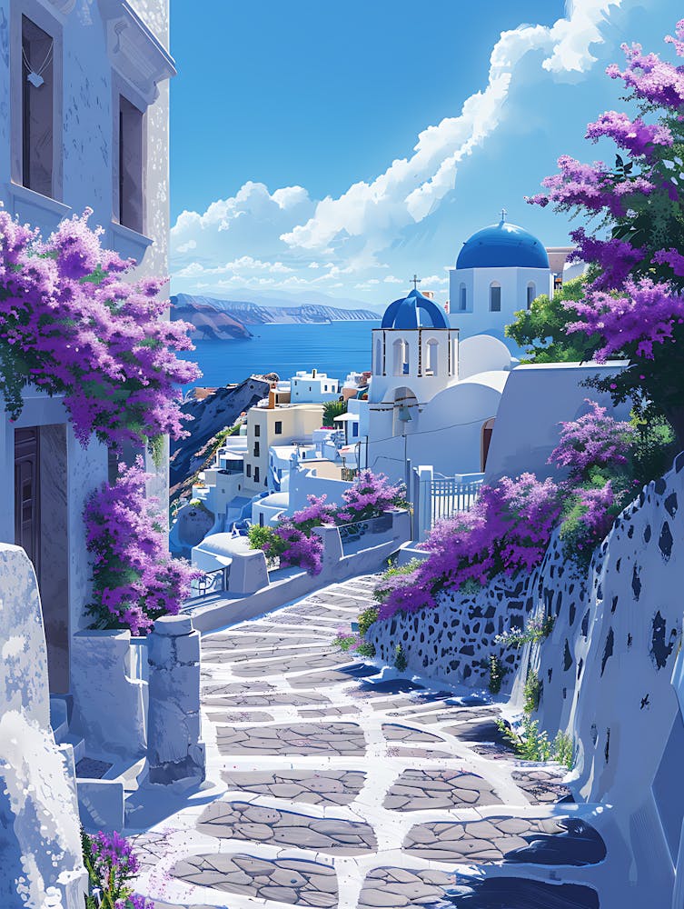 Beautiful Santorini Greece Wall Art 5
