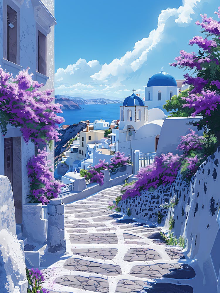 Beautiful Santorini Greece Wall Art 5