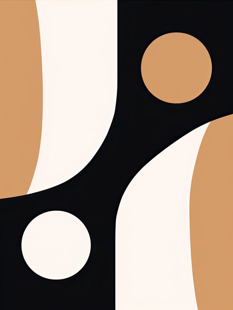 Beige Shadows: Mid-Century Silhouette Sonata