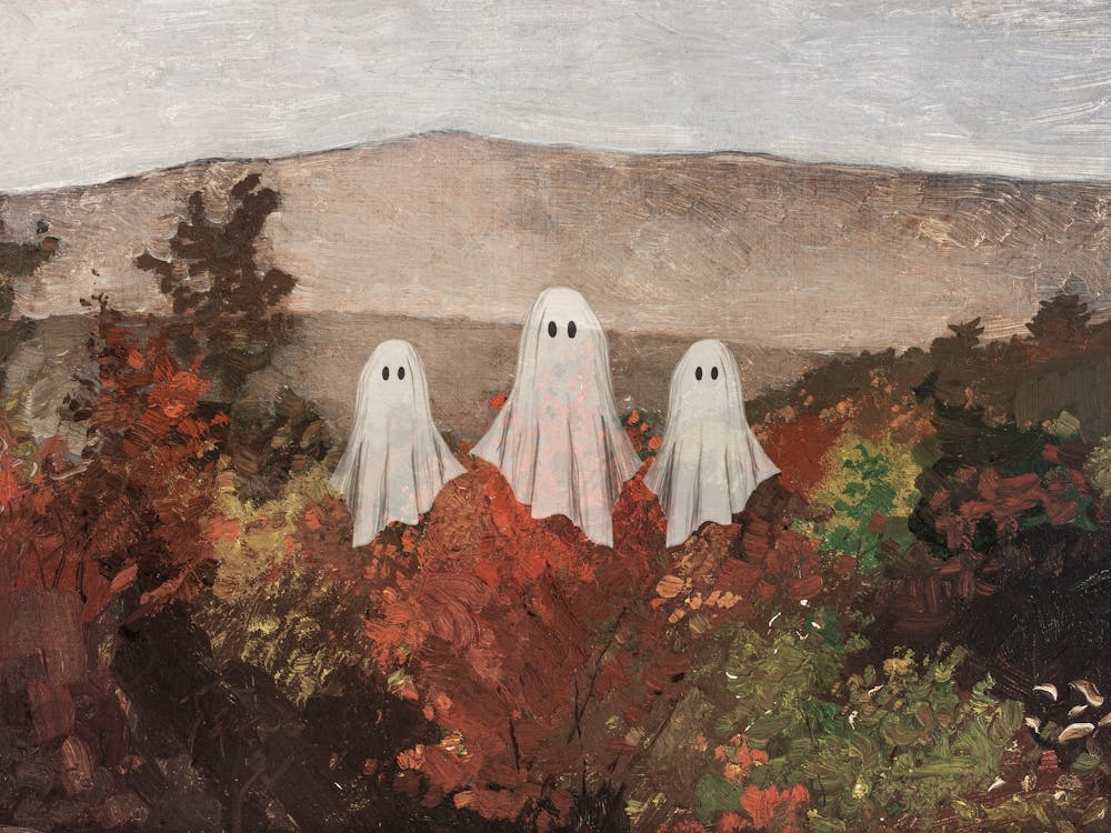 Baumwipfel mit Geistern