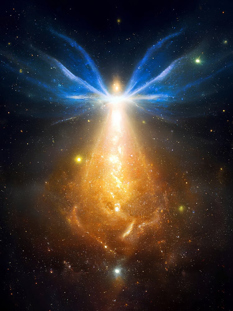 Heaven's Gate #1.2 [DALL-E 2/AI/ML art] — space art abstract poster, aesthetic poster, astrological esoteric psychedelic poster, aura art