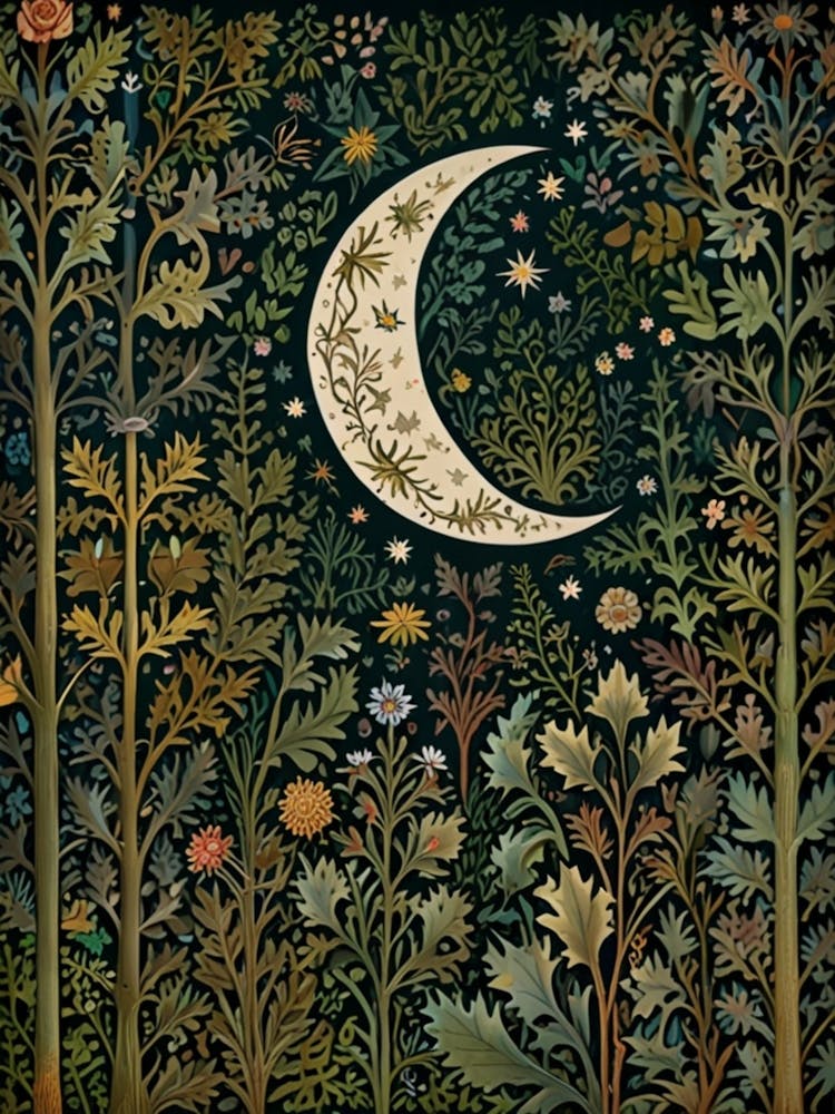 William Morris Moon In The Forest 28
