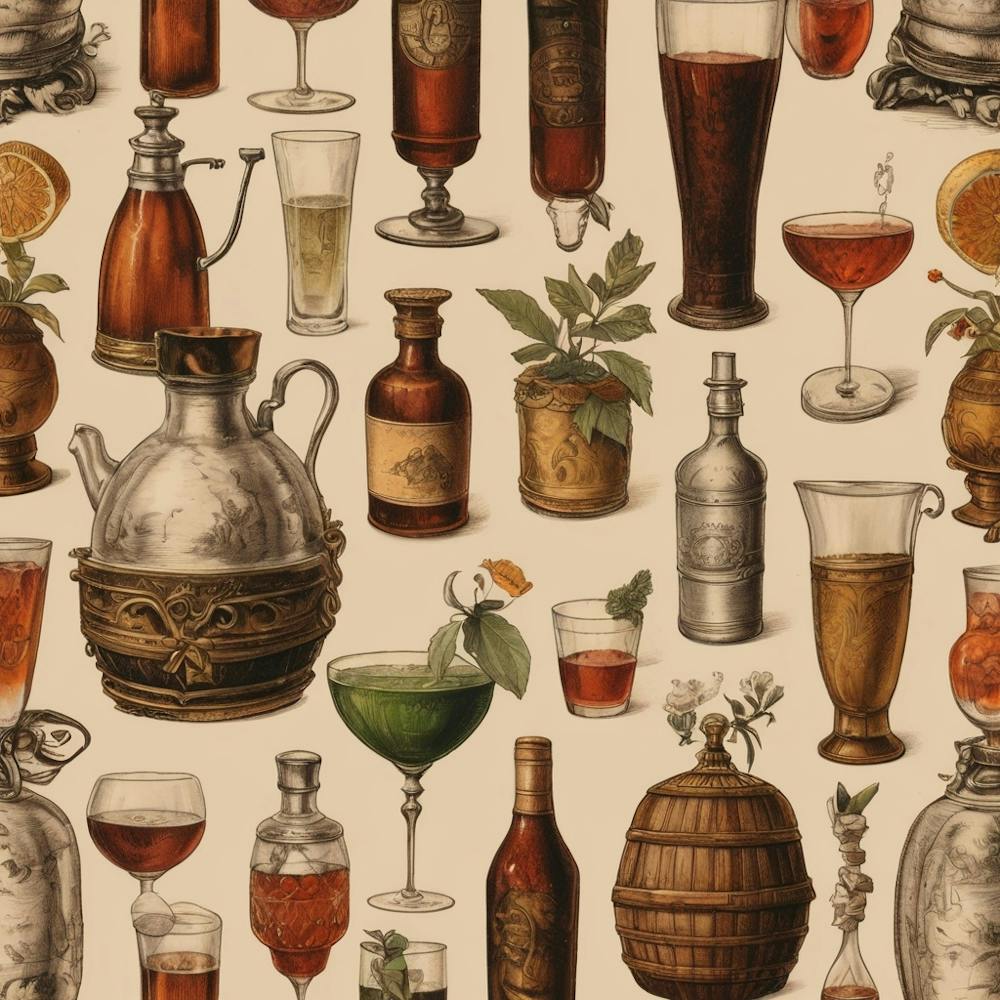 Default Drinks In The Style Of Different Historical Epochs Aes 0