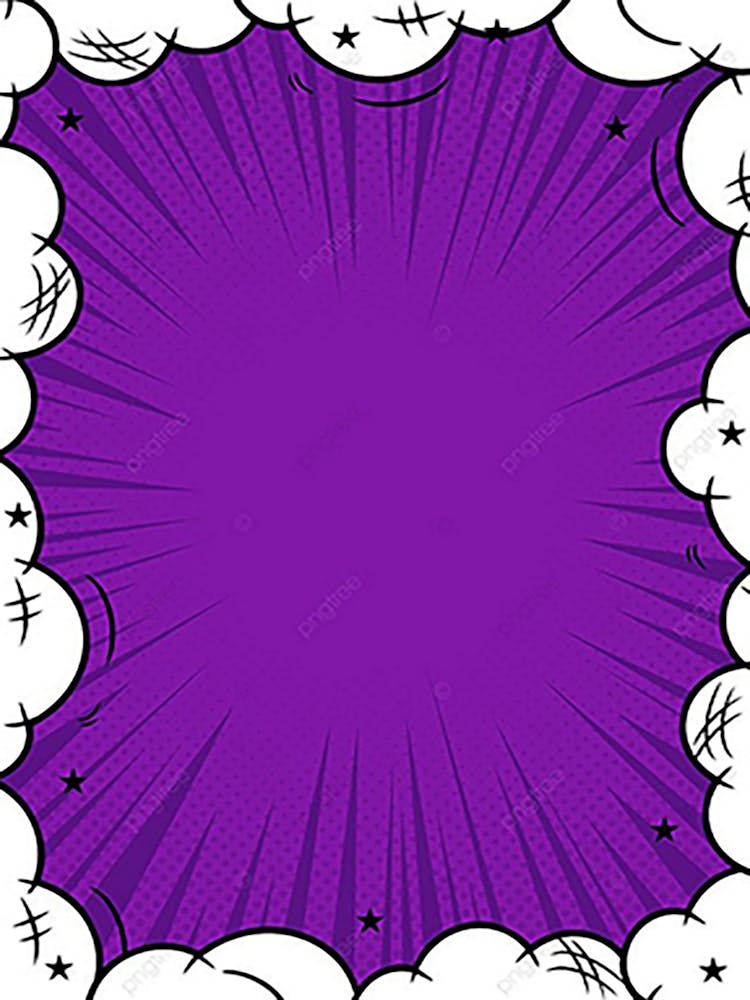 Purple Comic Book Frame 1