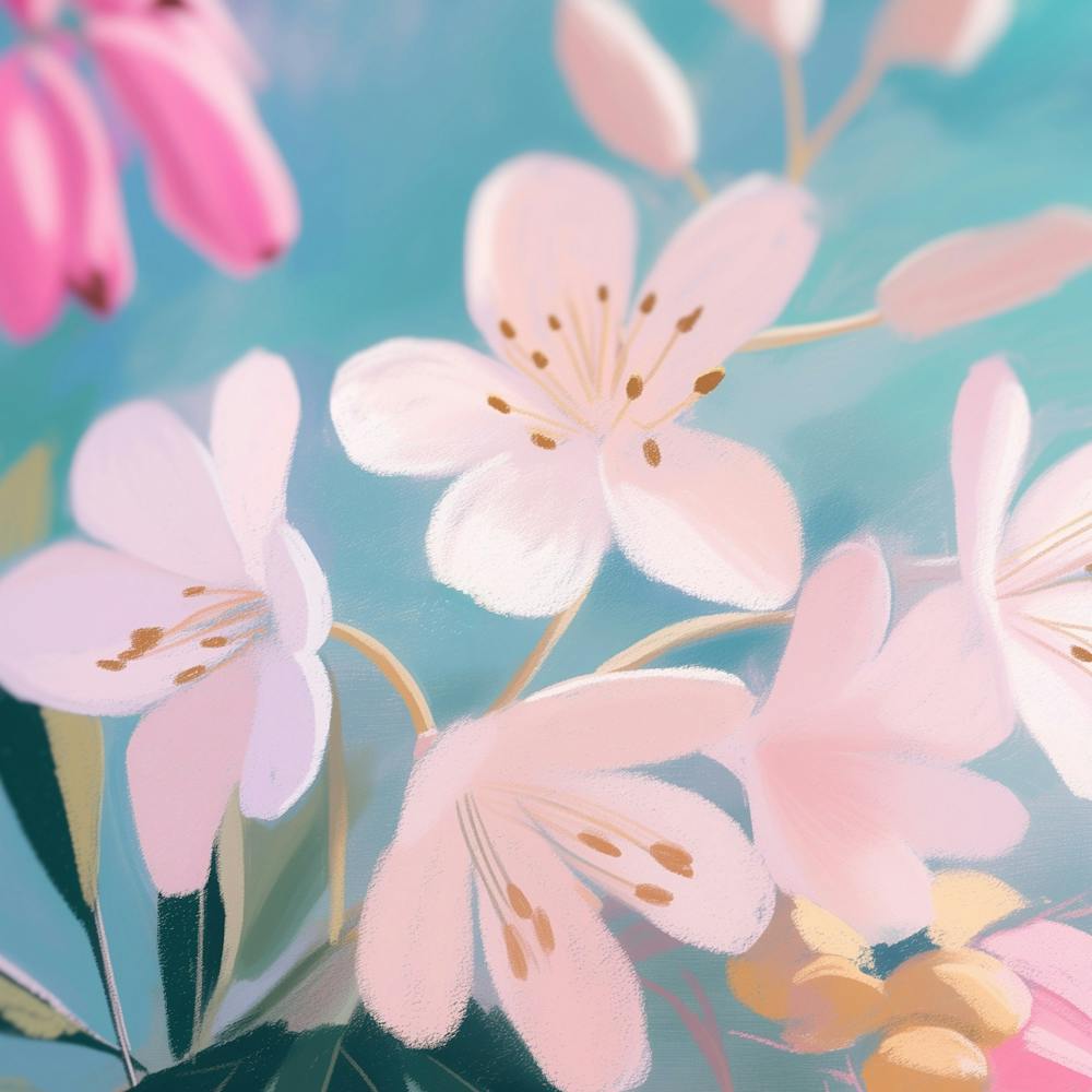 Pastel Blumen Malerei