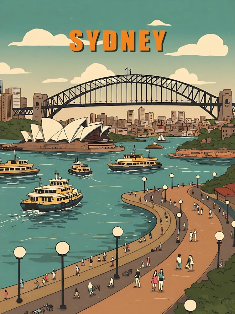 Sydney Vintage Travel Poster 45