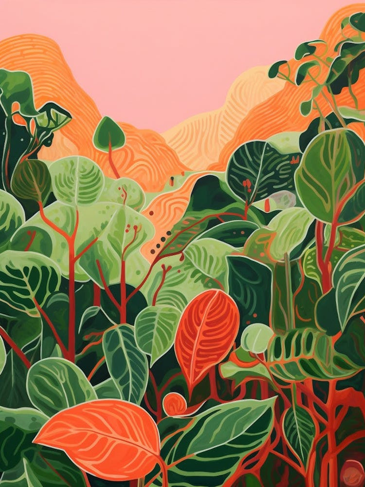 Boho Plant Painting Golden Pothos 1