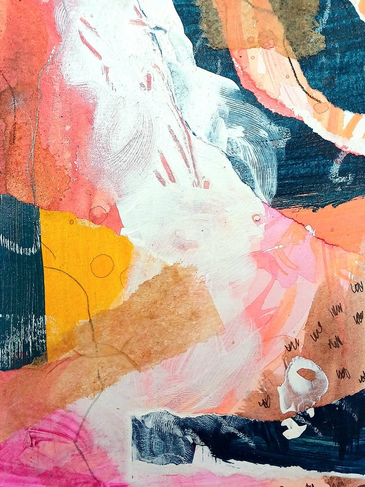 Abstract Painting Collage Neon