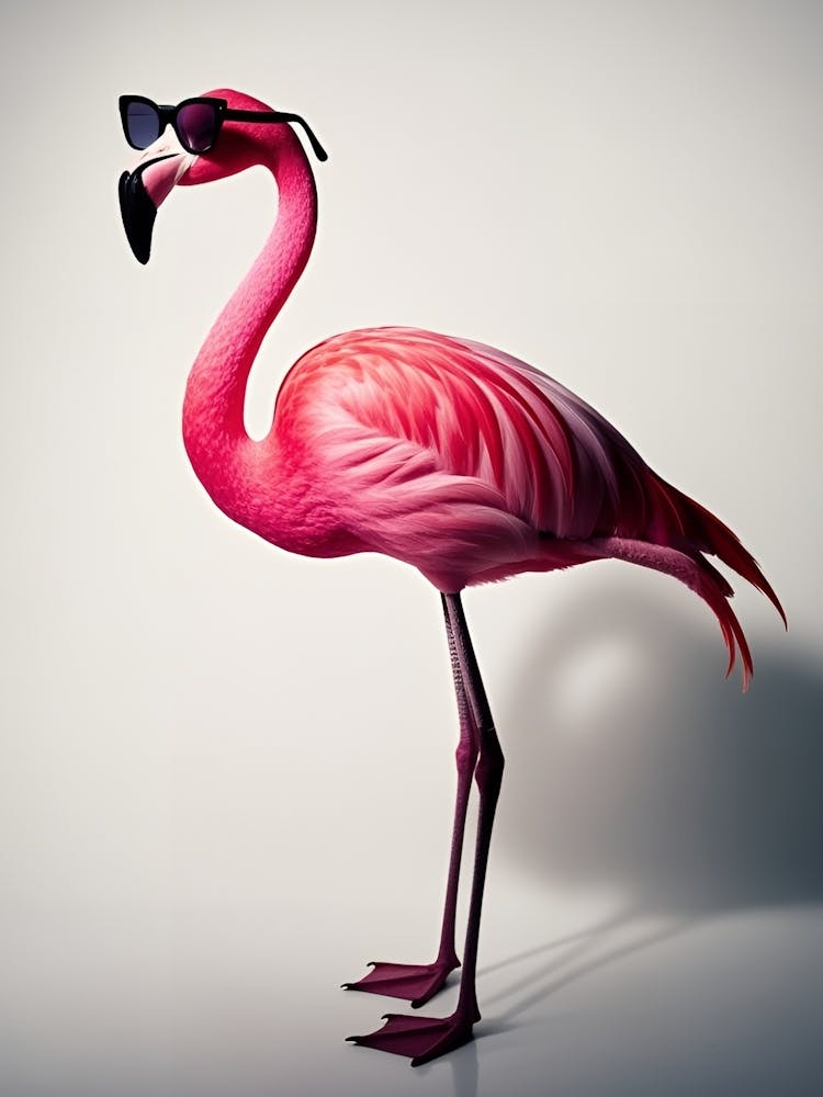 Flamingo With Sunglasses