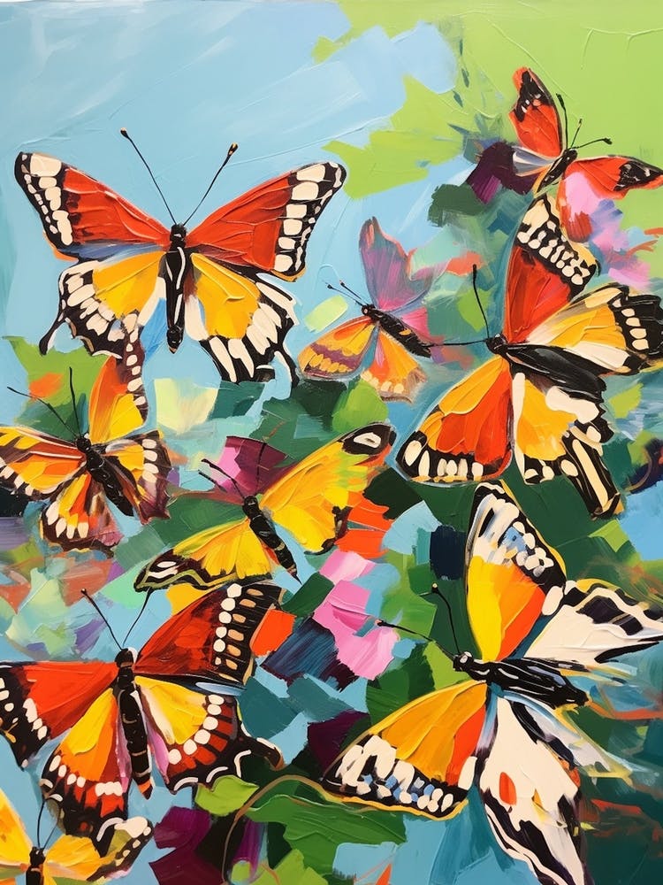 Pop Art Dingy Skipper Butterfly  1