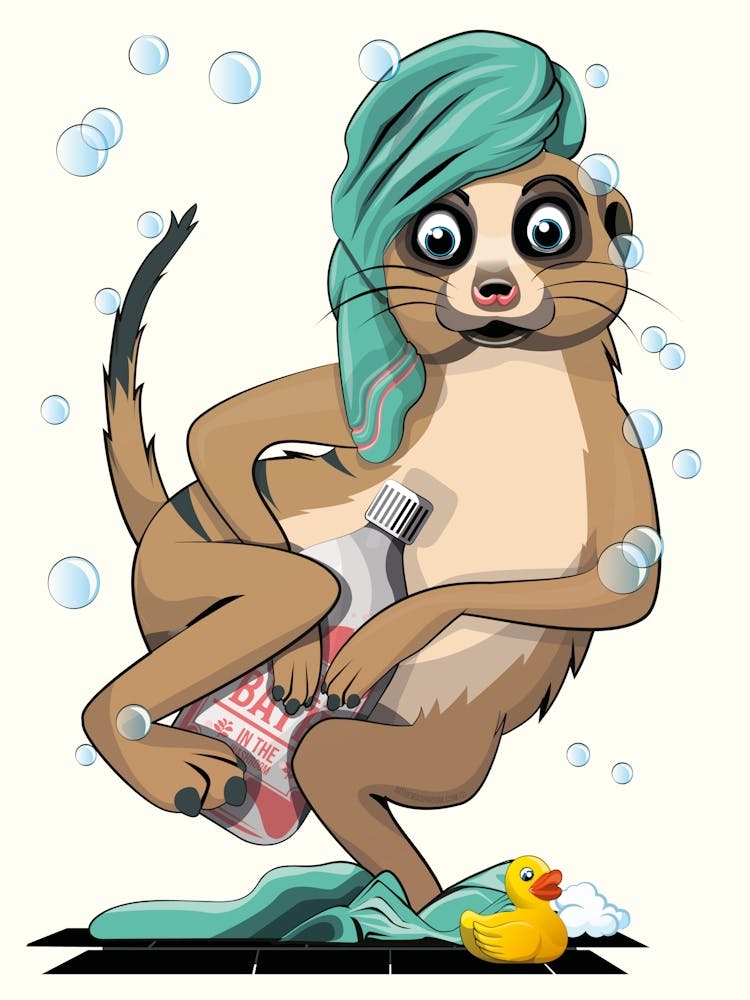 Naked Meerkat in the Bathroom