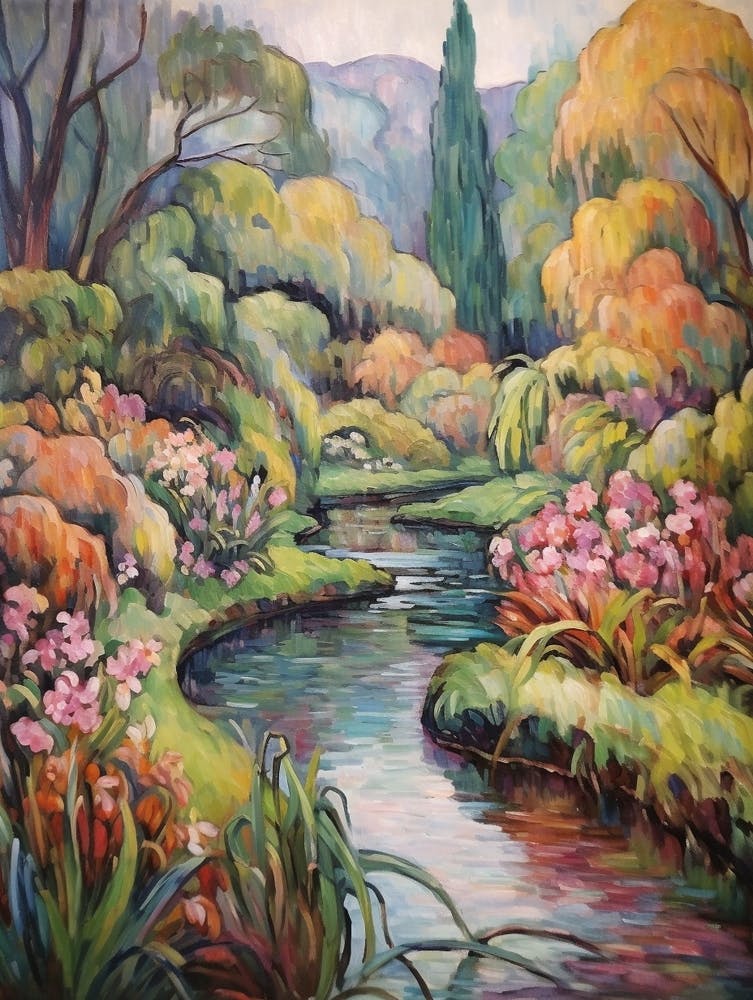 Autumn Gardens Painting Butchart Gardens Canada 2