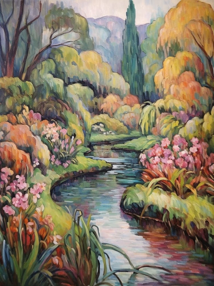 Autumn Gardens Painting Butchart Gardens Canada 2