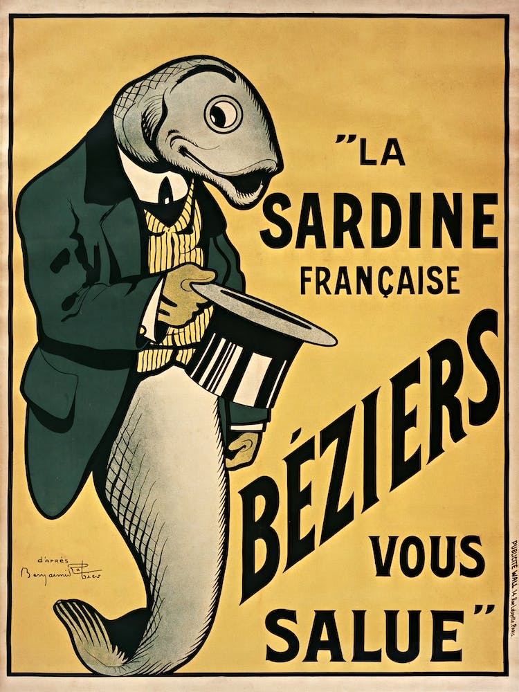 La Sardine Française Béziers Vous Salue, Benjamin Rabier