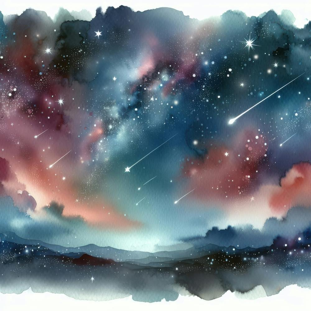 Watercolor Of A Starry Sky