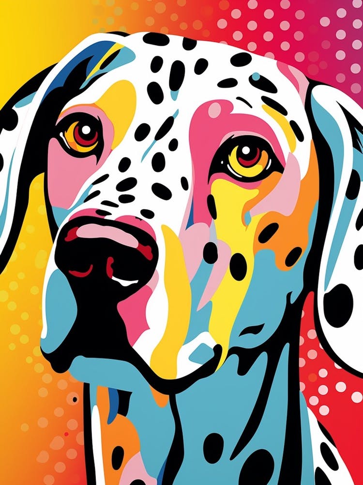 Bright Pop Art Dalmation 1