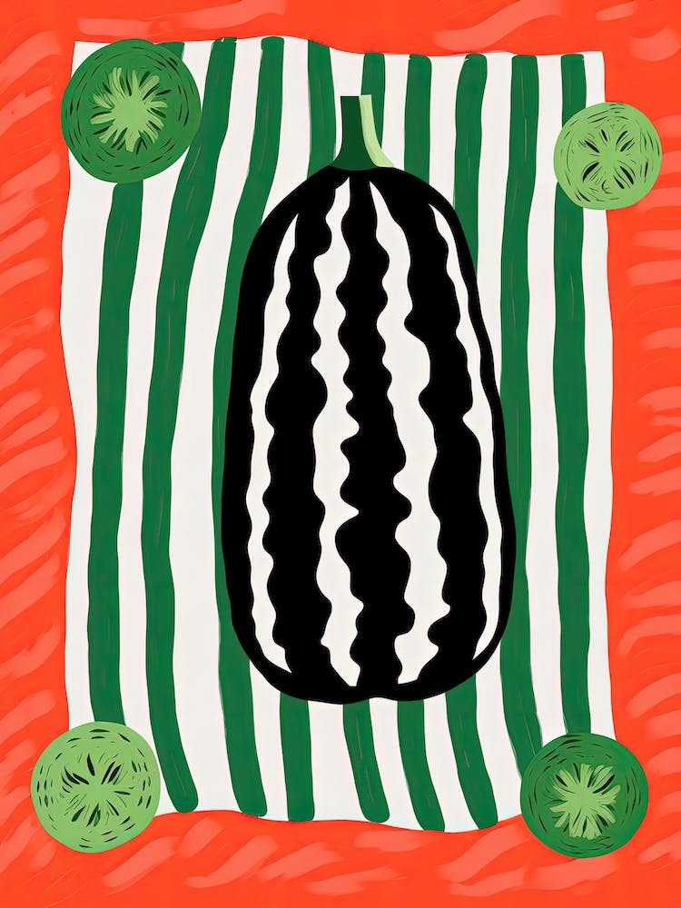 Cucumber Fruit Summer Illustration 4