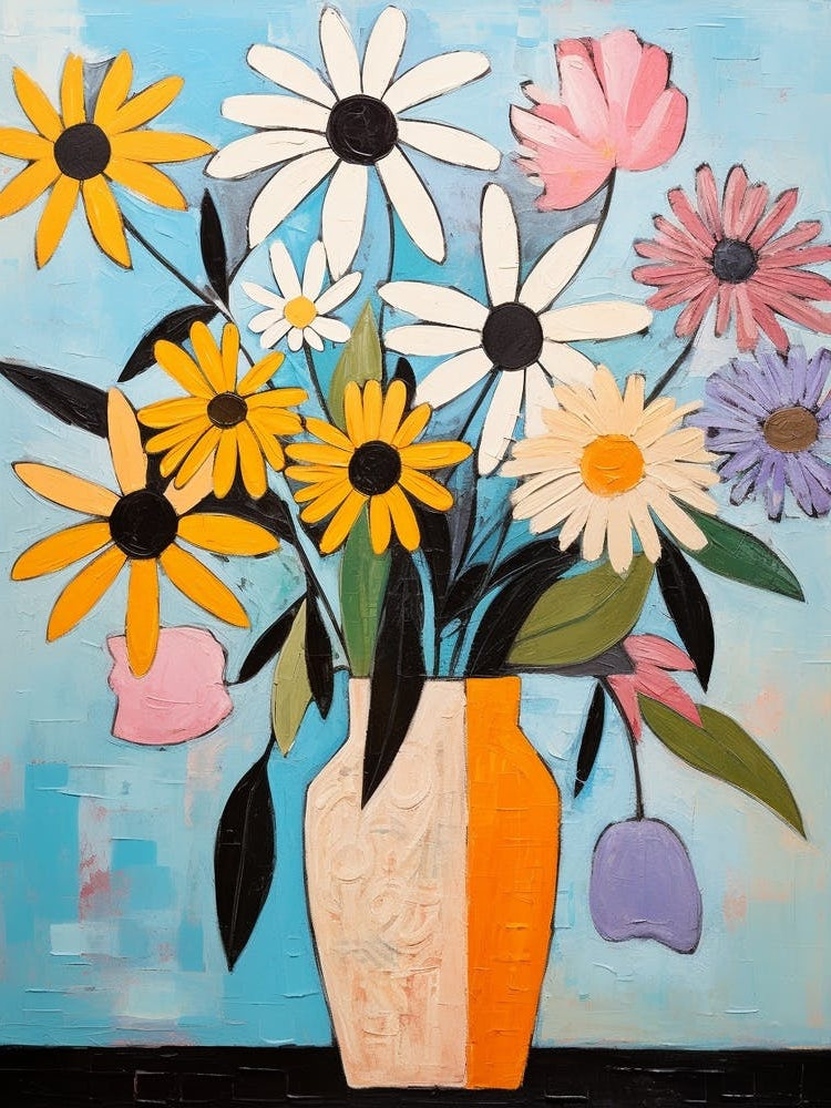 Flower Painting Fauvist Style Black Eyed Susan 3
