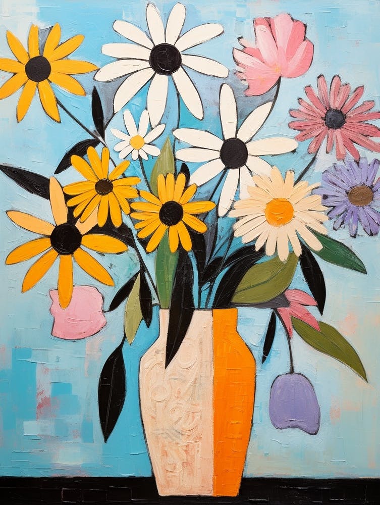 Flower Painting Fauvist Style Black Eyed Susan 3