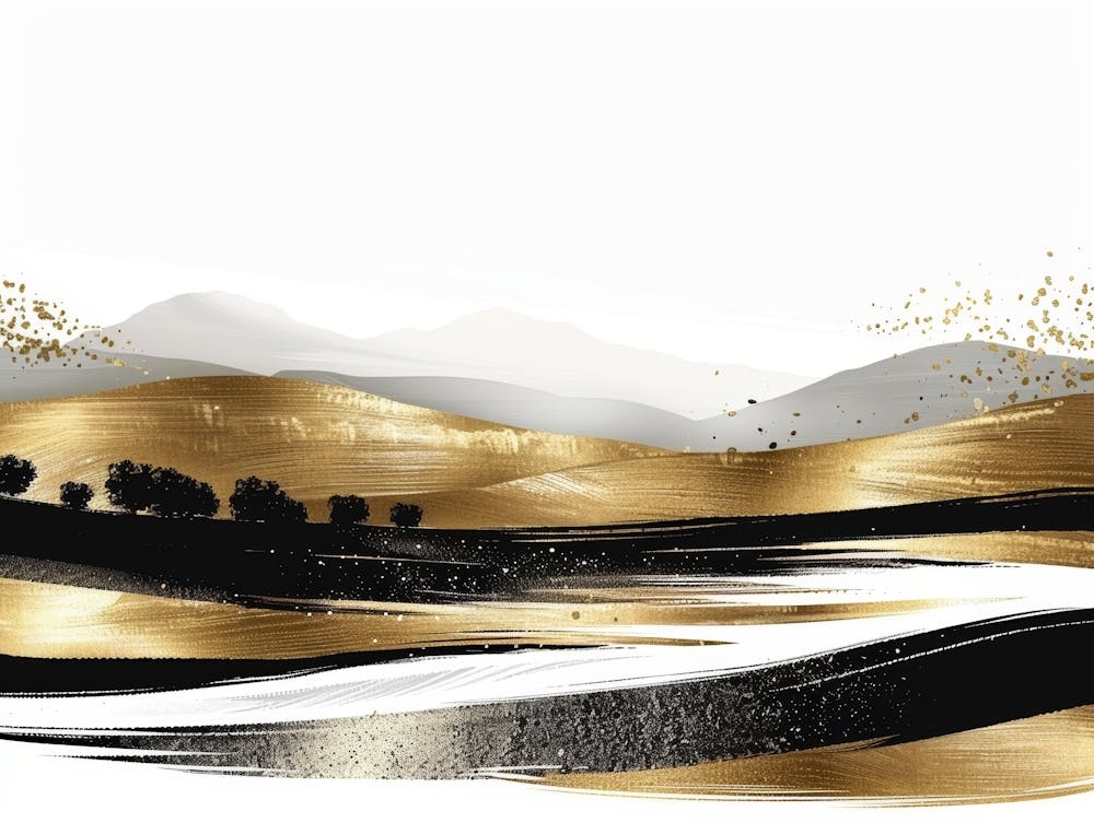 Gold- und Schwarzlandschaft 3