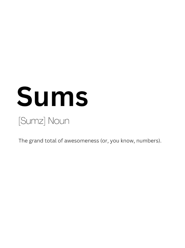 Sums Definition Meaning