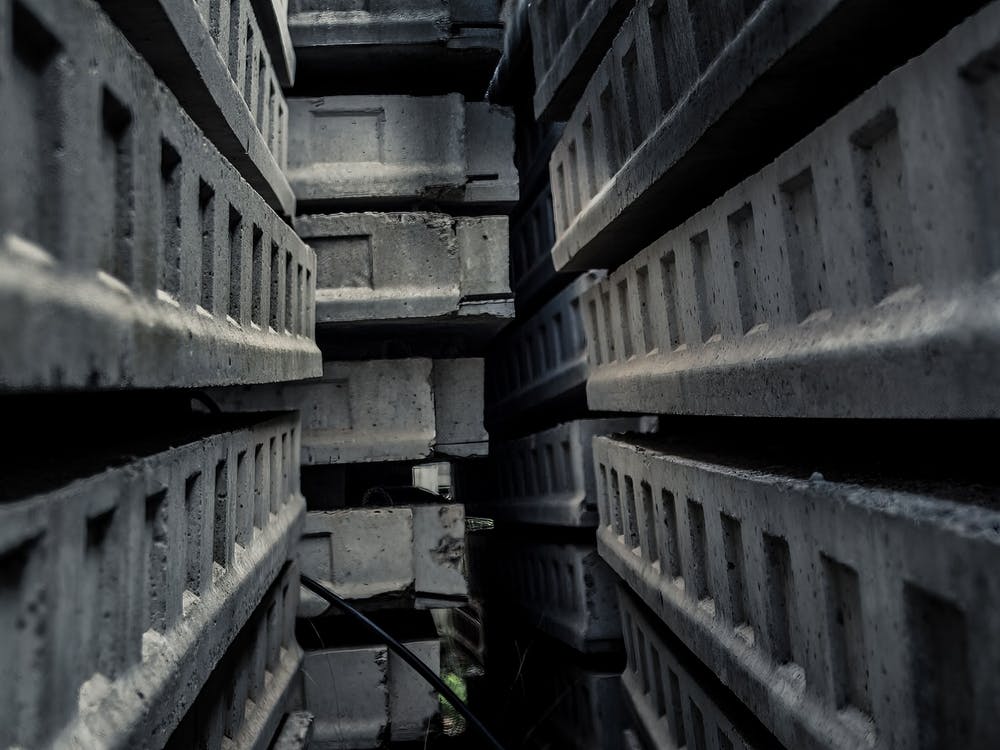 Passage Inside A Maze Of Concrete