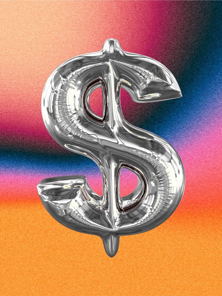 Chrome Dollar Sign Poster