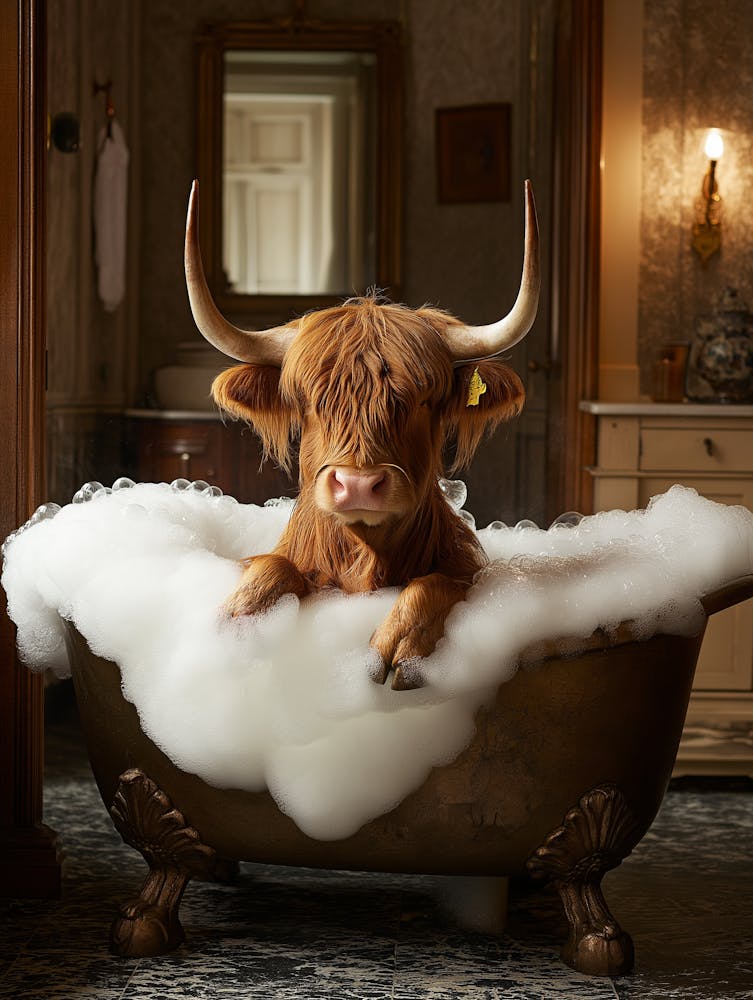 Highland Cow S Bubble Bath