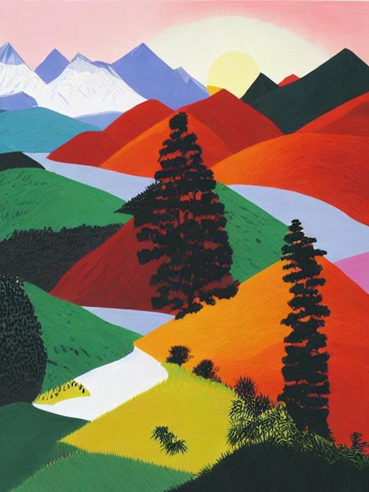 Huascarán National Park Peru Abstract Colourful