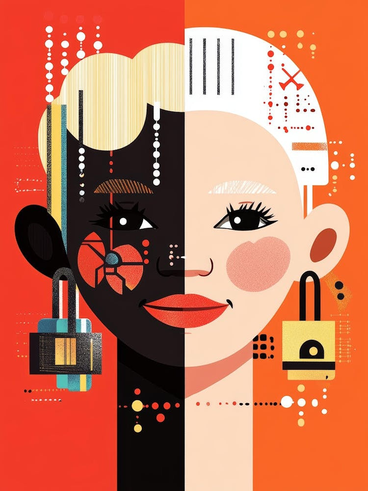 Illustration Of A Woman And A Man