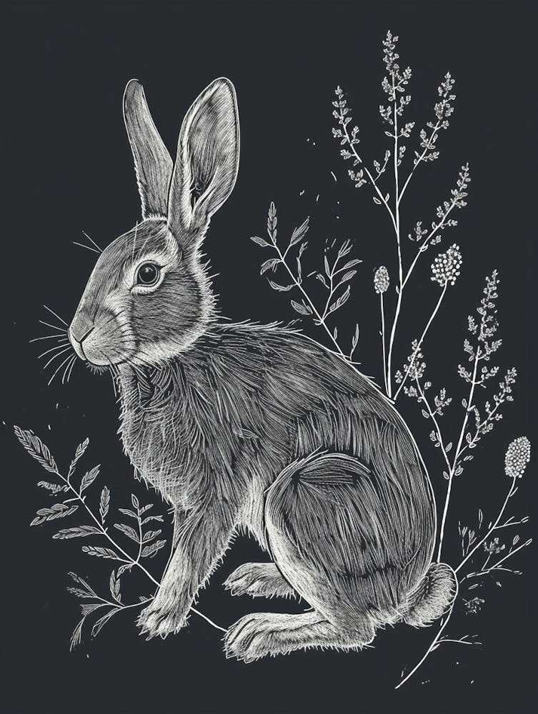 Beveren Rabbit Minimalist Illustration 2