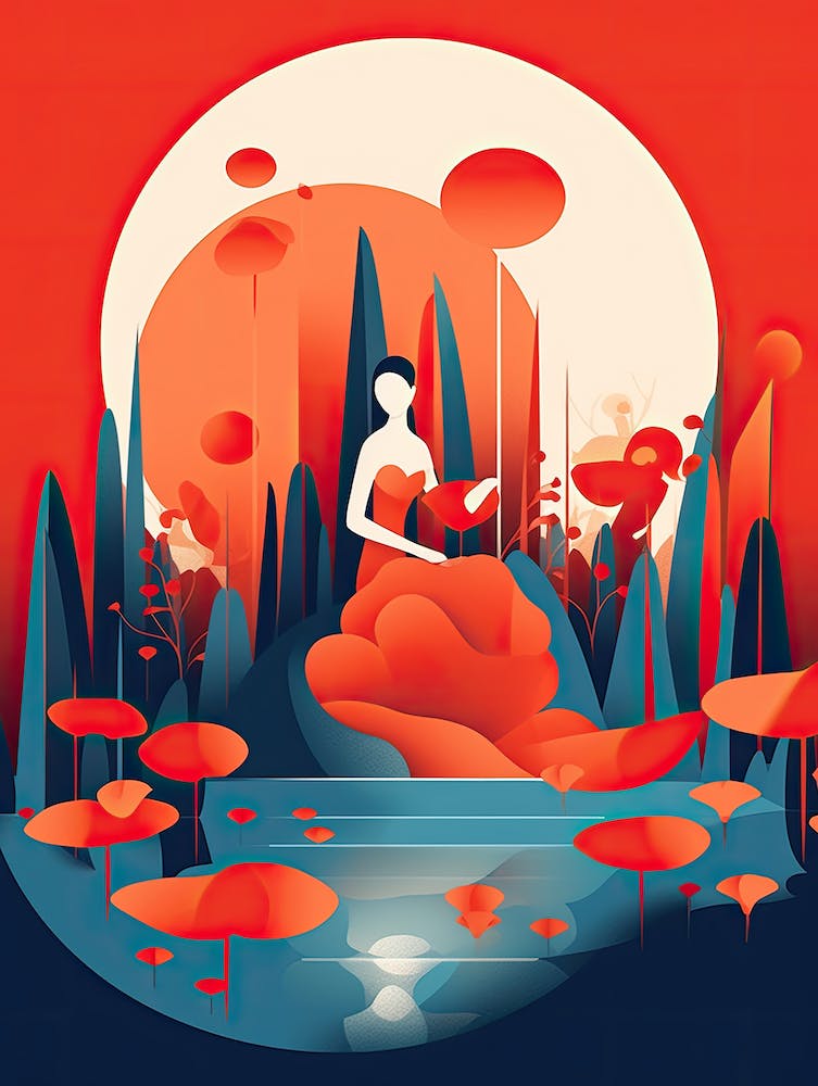 Strokes of Womanhood: Minimalist Abstract Artistry