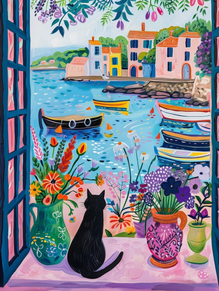Cat At The Window 1