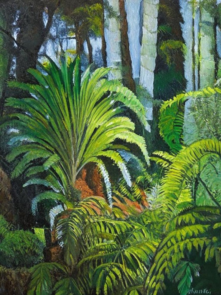 Tasmanian Tree Fern Cézanne Style