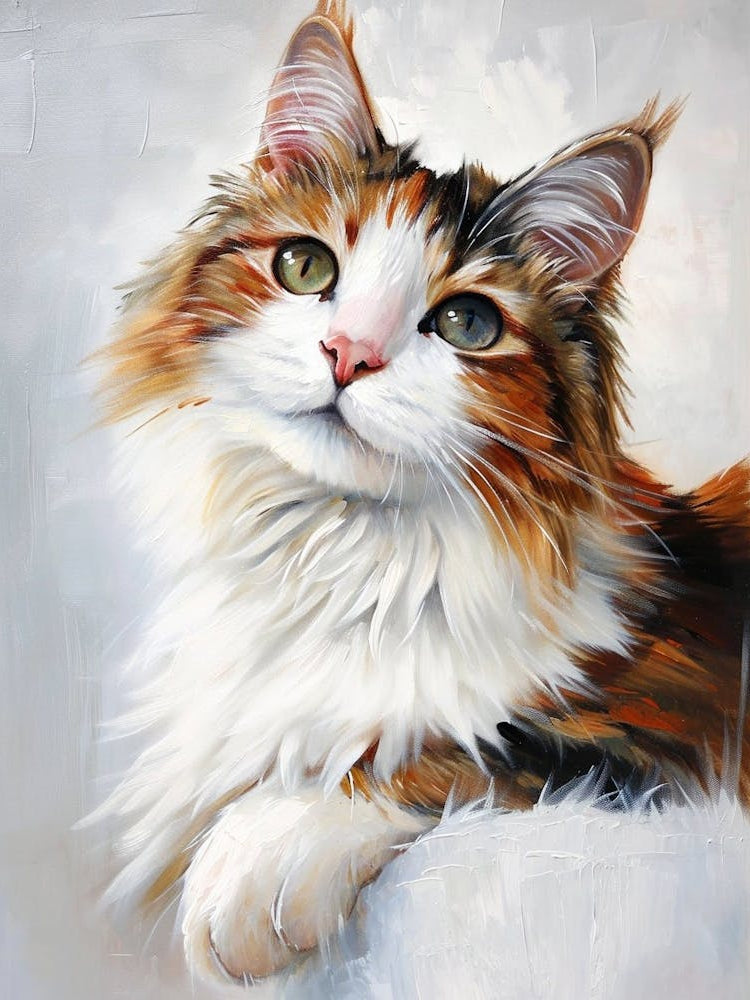 Japanese Bobtail Cat Painting 3