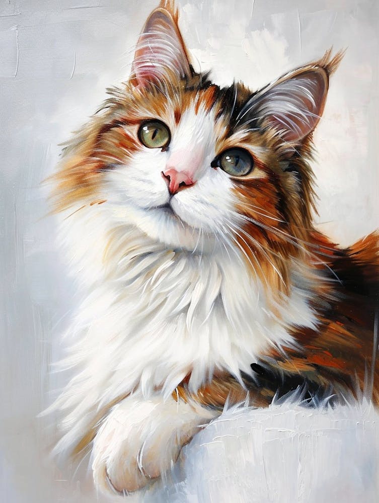 Japanese Bobtail Cat Painting 3